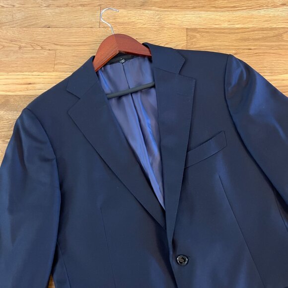 Suit Supply Pure Wool Super 110s Perennial Made in Italy Navy Blue Blazer – 42L - Picture 2 of 8